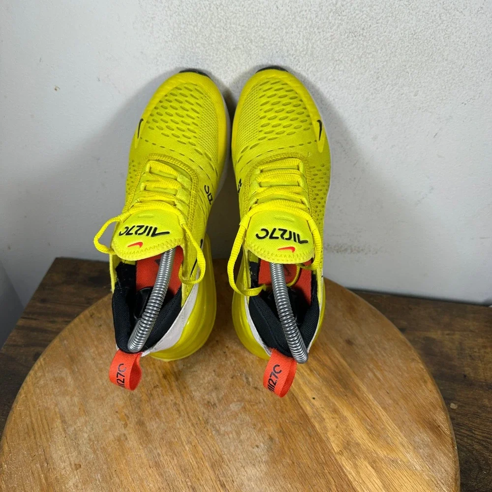 Nike Air Max 270 Womens 5.5 Yellow White Black Sneakers DQ4694-700